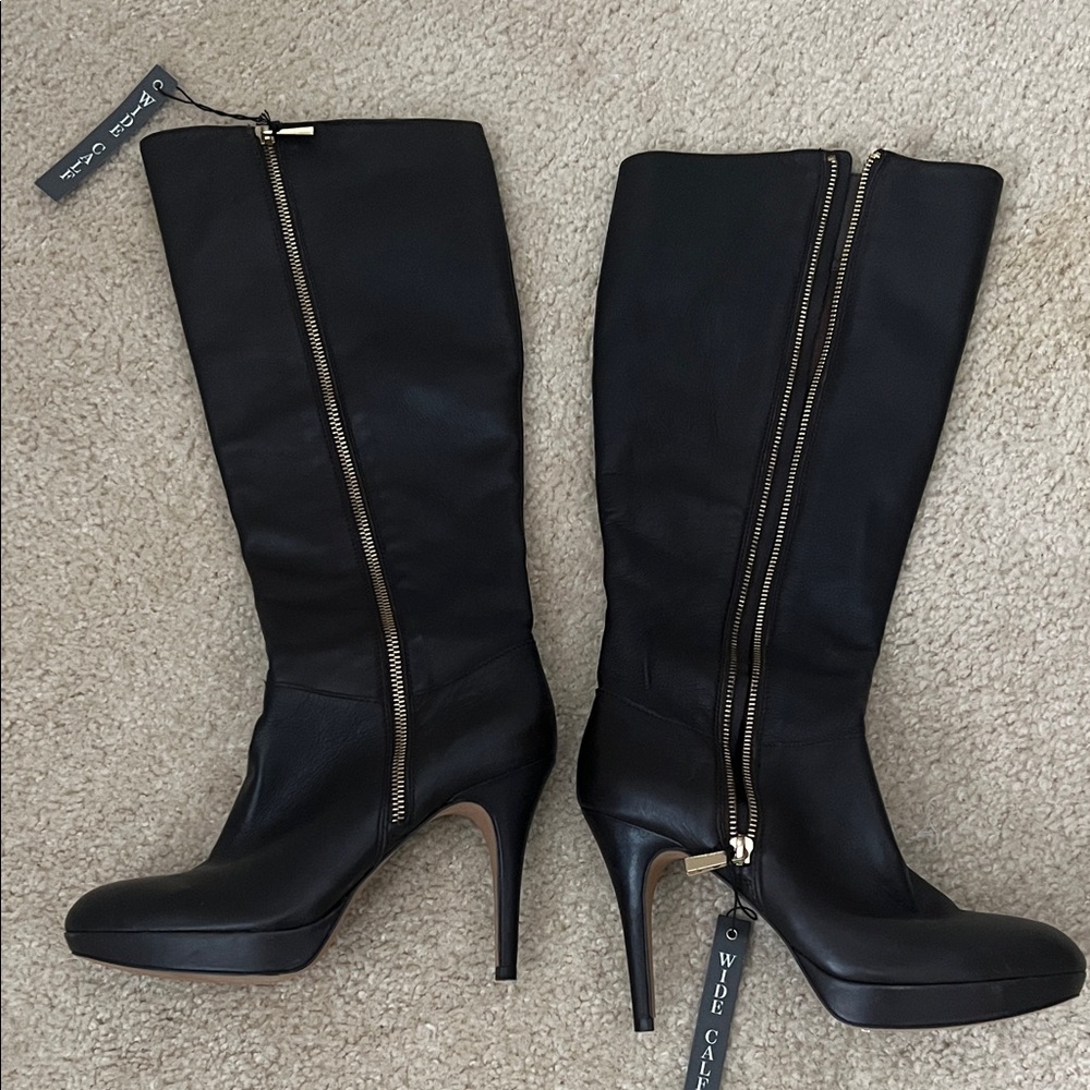 Chocolate Brown Vince Camuto Leather Boots